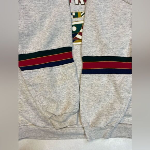 VINTAGE Detroit Graphic Sweatshirt Men Small Gray 90s - Picture 5 of 10